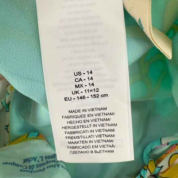 Hobie Bikini Set Girls Size 14 Swimsuit Crochet Halter Multicolor Floral NEW - Picture 6 of 9